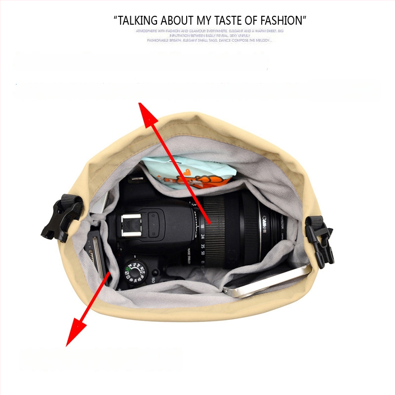 Pečių ir crossbody kamera krepšys SLR ir mirrorless, vandeniui atsparus nailonas, unisex, miesto minimalistinis stilius.