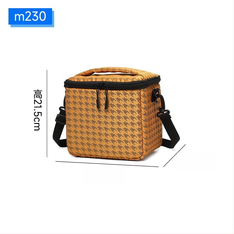 Fotoaparatų krepšys iš atsparaus vandeniui poliesterio, lengvas, smūgiams atsparus, aksominė įdėklė, peties krepšys