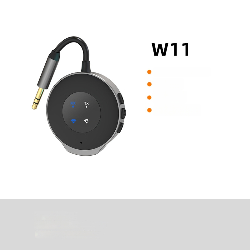 Automobilio FM Bluetooth 5.3 siųstuvas–priėmėjas 2-in-1; modelis W10, 5V, diapazonas 10 m, ABS, svoris 18 g
