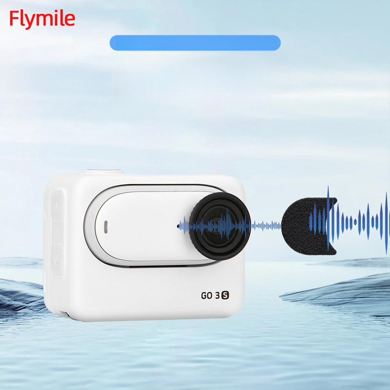 Suderinama su Insta360 Go3S - skaidrus vėjo atsparus dangtelis garso įrašymui su triukšmo mažinimu – Go3 priedas