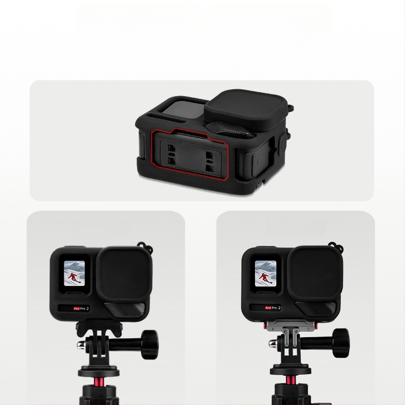 Insta360 Ace Pro 2 Apsaugos Silikoninis Korpusas Dangtelis ir Objektyvo Priedai (OEM, AC2012, Licencijuotos Privatus Ženklai: Taip)