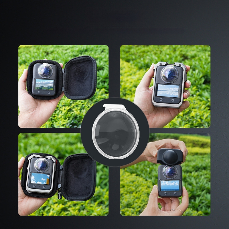 DJI Osmo 360 Panoraminė Kamera: Objektyvo kondensacijos apsauga, Dulkių dangtelis ir Kritimo apsaugos dėklas – OEM prekės ženklas, Spot prekė, Licencijuojamos privatinės prekės ženklai: Taip