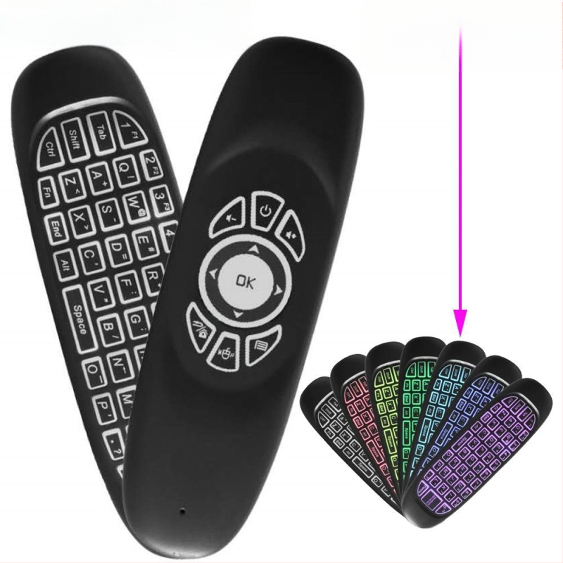 C120 Bezvadu gaisa pele ar tastatūru – USB interfeiss, 10 m darbības diapazons, Ergonomisks dizains, Viss vienā tālvadības pultī