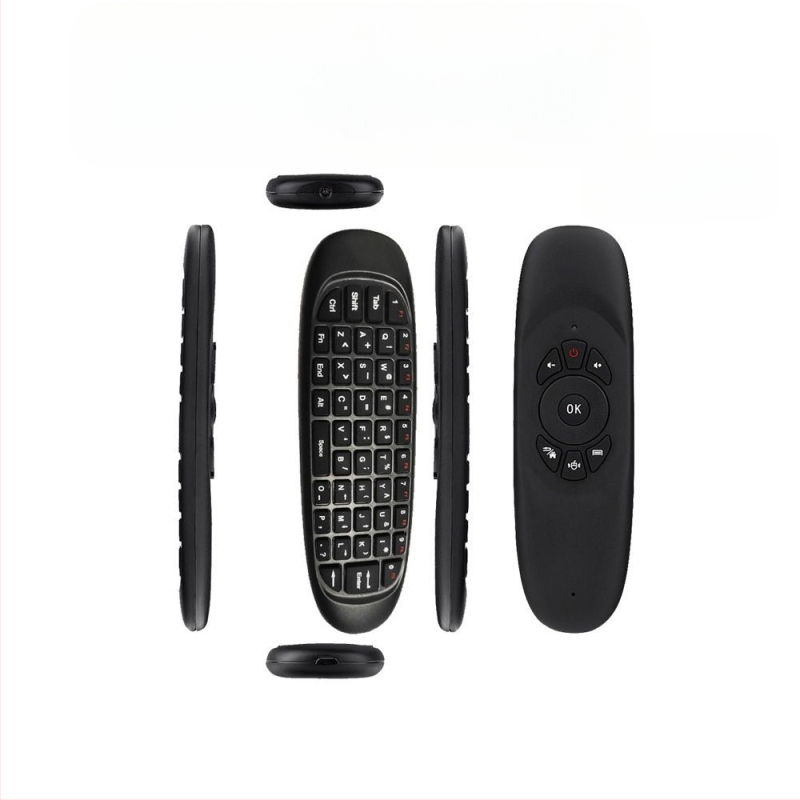 C120 Bezvadu gaisa pele ar tastatūru – USB interfeiss, 10 m darbības diapazons, Ergonomisks dizains, Viss vienā tālvadības pultī