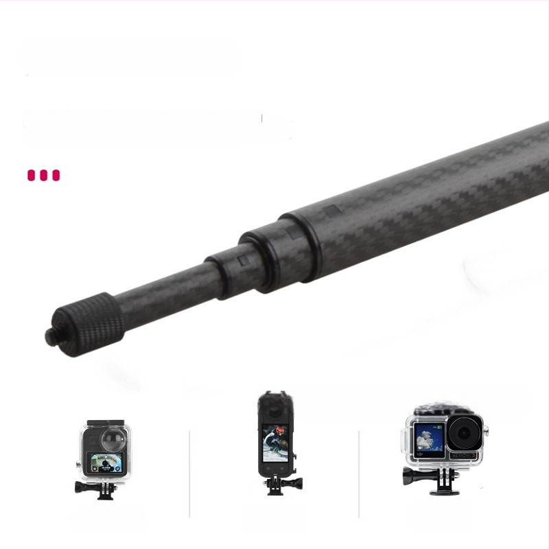 Selfie lazda Insta360/Gopro veiksmo kameroms – aukštos kokybės anglies pluoštas, 5 dalys, modelis PAISD 115