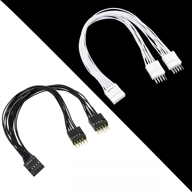 Jumper kabel 9-pinski za matičnu ploču, 1 na 2 za prednju ploču i kućište – dvostruka kontrola