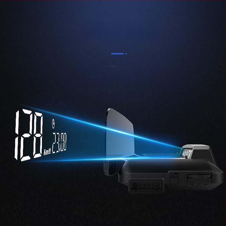 Automobilio HUD (Head-Up Display) su OBD, universalus, daugiafunkcinis, greitis, degalų sąnaudos ir laiko rodmenys