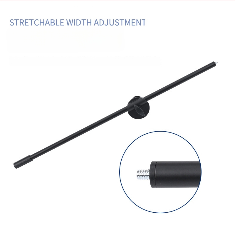 Rich Daugiafunkcinė skersinė išplėtimo lazda mikrofonui ir išmaniesiems telefonams, reguliuojama, metalas/plastikas