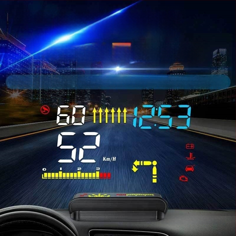 Automobilinis LCD HUD ekranas belaidžiu Bluetooth