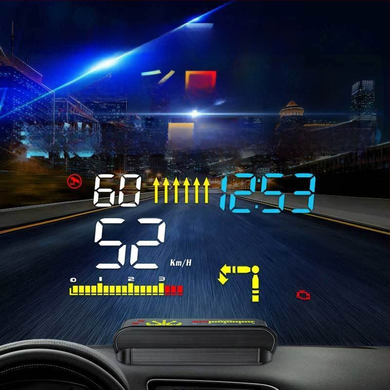 Automobilinis LCD HUD ekranas belaidžiu Bluetooth