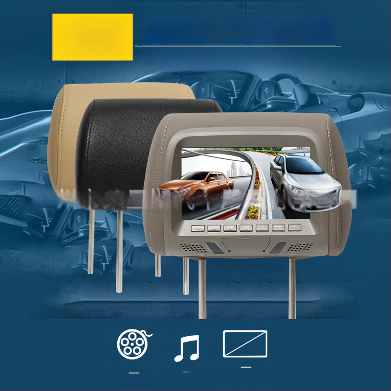 Automobilio galvos atramos ekranas su LCD, AV1/AV2 įvestys, 800x480 raiška, modelis YL-733