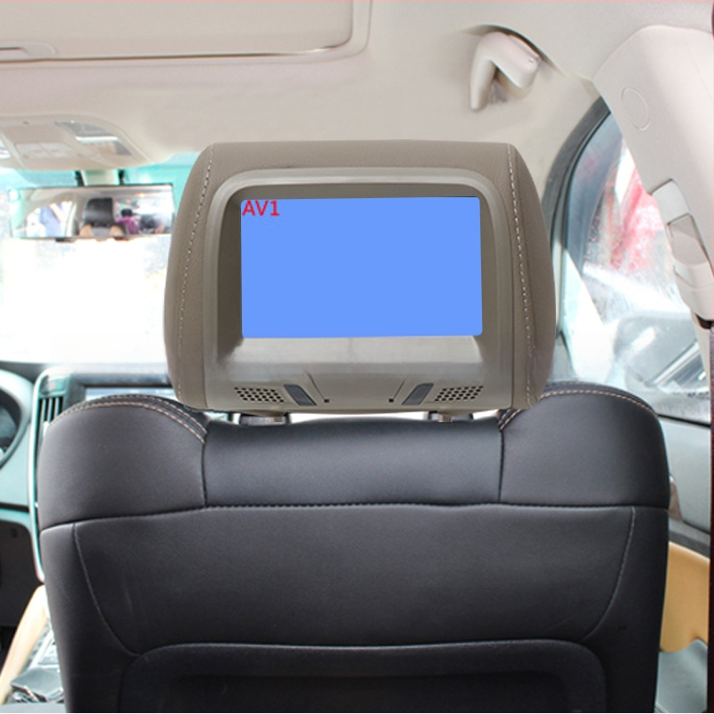 Automobilio galvos atramos ekranas su LCD, AV1/AV2 įvestys, 800x480 raiška, modelis YL-733