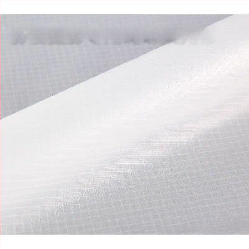 Poliesterinis baltas fono studijinei fotografijai – permatomas audinio fonas su drugelių motyvu