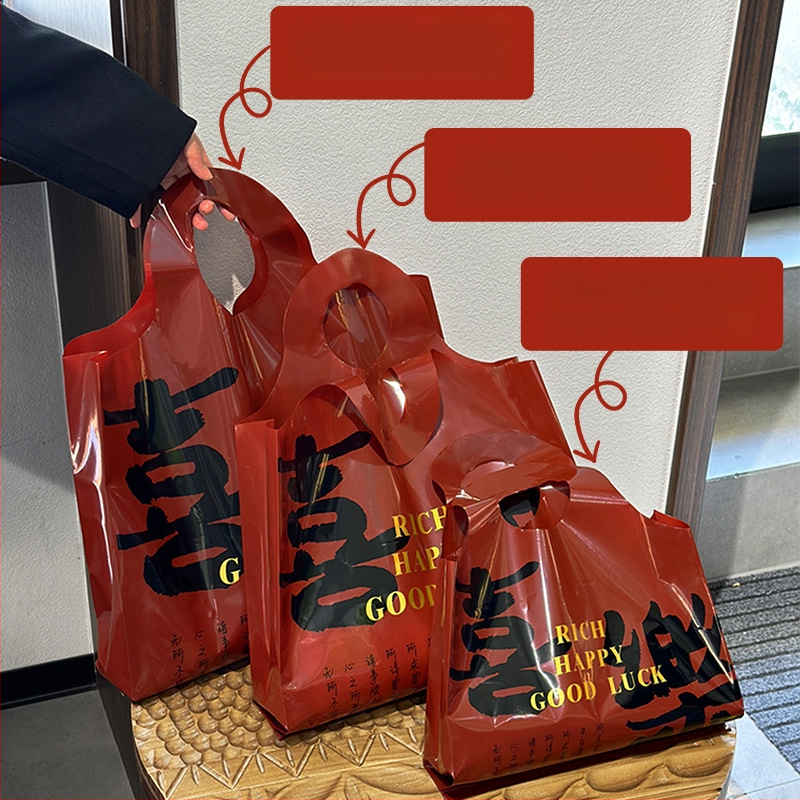 Hongshen PE rankinė drabužiams su logotipo spauda, pritaikoma, eksporto išskirtinis tiekėjas, rankų dažymo stilius