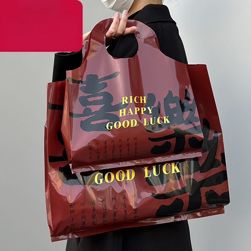 Hongshen PE rankinė drabužiams su logotipo spauda, pritaikoma, eksporto išskirtinis tiekėjas, rankų dažymo stilius