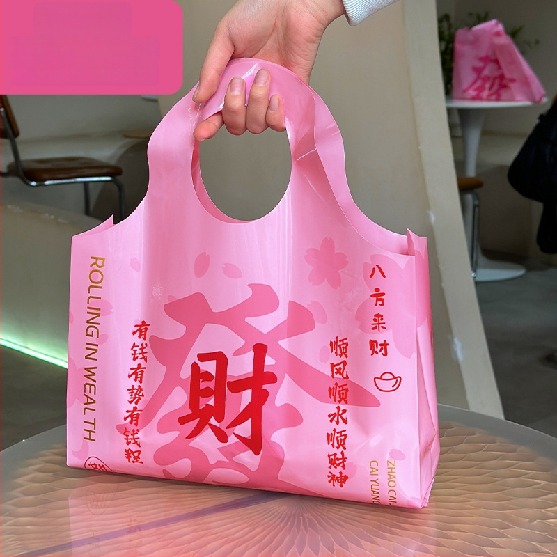 Hongshen PE rankinė drabužiams su logotipo spauda, pritaikoma, eksporto išskirtinis tiekėjas, rankų dažymo stilius