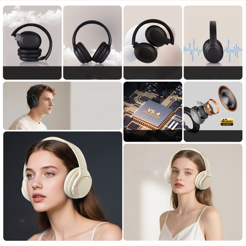 Bluetooth ANC slušalice preko ušiju, udobne za dugotrajno nošenje, Hi-Fi stereo