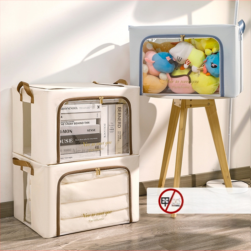 Sulankstoma audinio saugojimo dėžė, modelis 8019, talpa 90–100 L, nešiojamas spintos organizatorius drabužiams ir žaislams