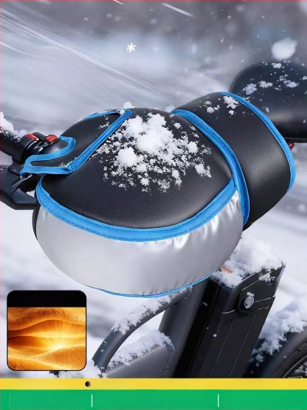 Ādas ziemas braukšanas cimdi, bieza, īsa manšete, piemēroti riteņbraukšanai un sacensībām