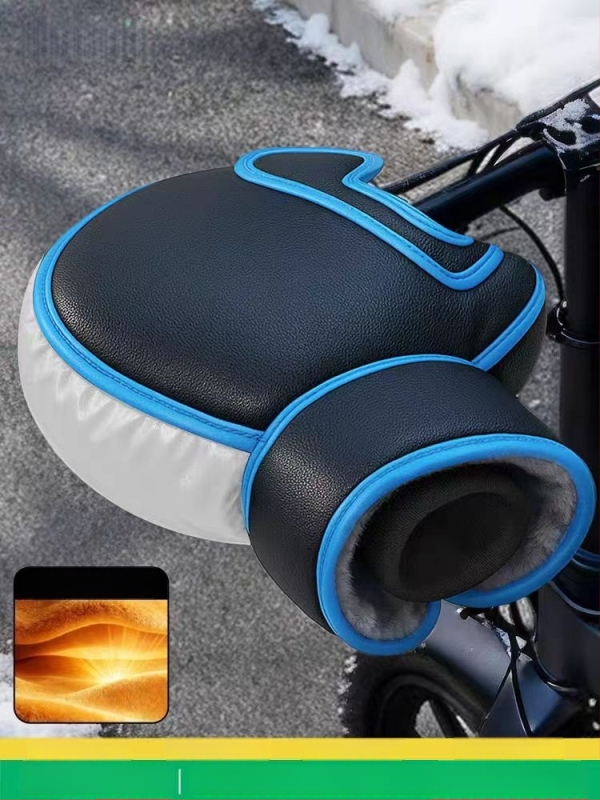 Ādas ziemas braukšanas cimdi, bieza, īsa manšete, piemēroti riteņbraukšanai un sacensībām