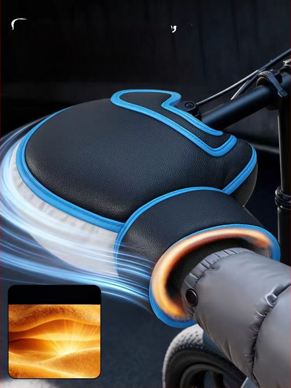 Ādas ziemas braukšanas cimdi, bieza, īsa manšete, piemēroti riteņbraukšanai un sacensībām