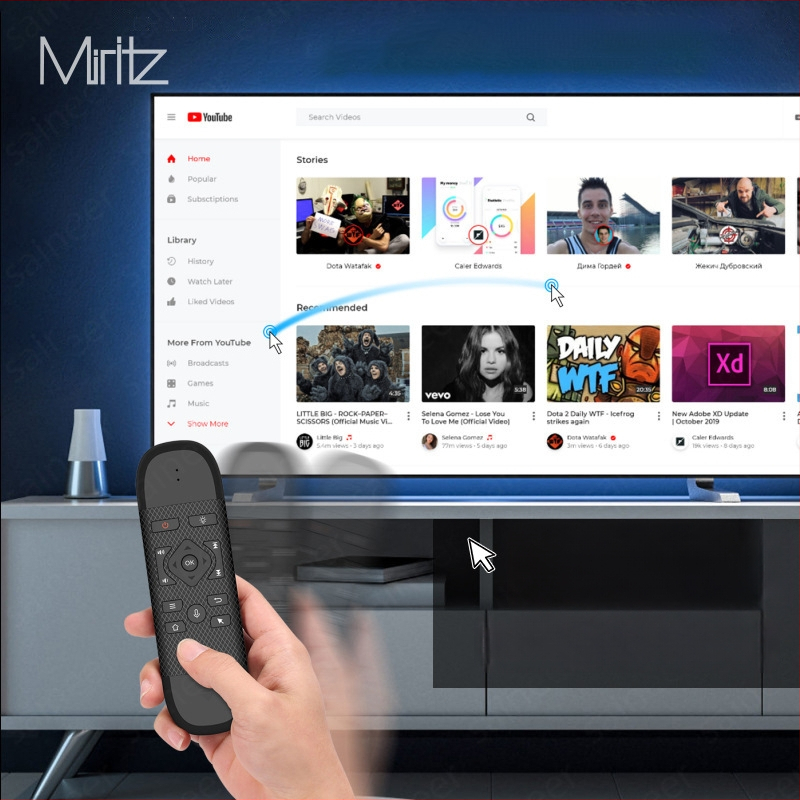 Bezvadu tastatūra ar Air Mouse un tālvadības pulti – Dubultā režīms (Bluetooth un 2.4G), USB interfeiss, darbības attālums 10 m, 1000dpi, balss vadība