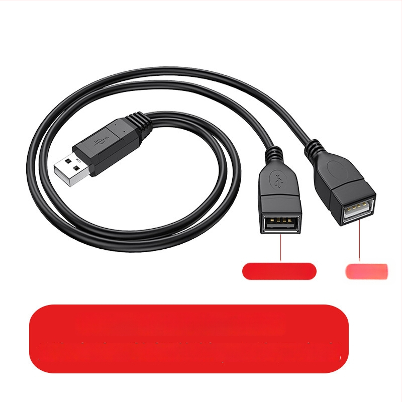 Kabel USB od čistog bakra, podjela 1 na 2, 1 muški i 2 ženska USB priključka, trostrani adapter/produžni kabel, duljine 1,5 m, 2 m, 0,3 m