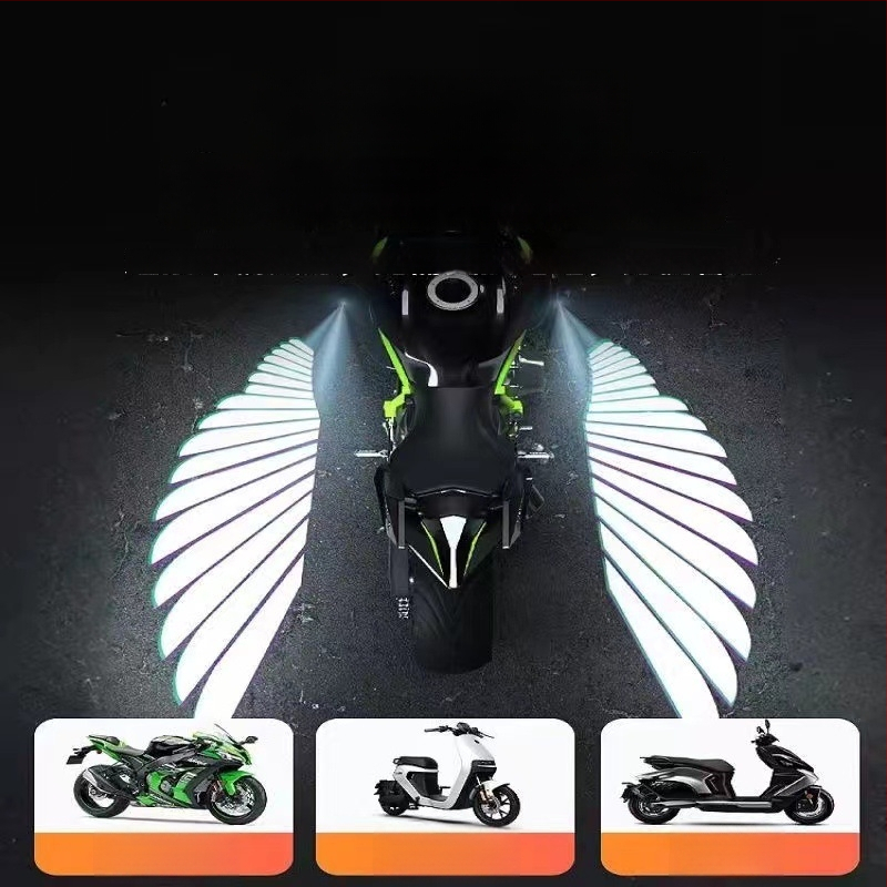 New sanlian Motociklo angelo sparnai su LED sveikinimo apšvietimu, aliuminio lydinys, kojų pedalas, 9-60V, 3.8A