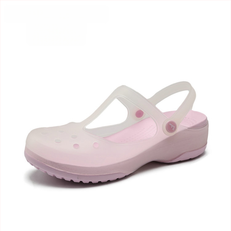 Moterų Mary Jane perforuotos avalynės su TPU viršumi, EVA padas, neslystantis, storas padas, pado storis 3,5 cm