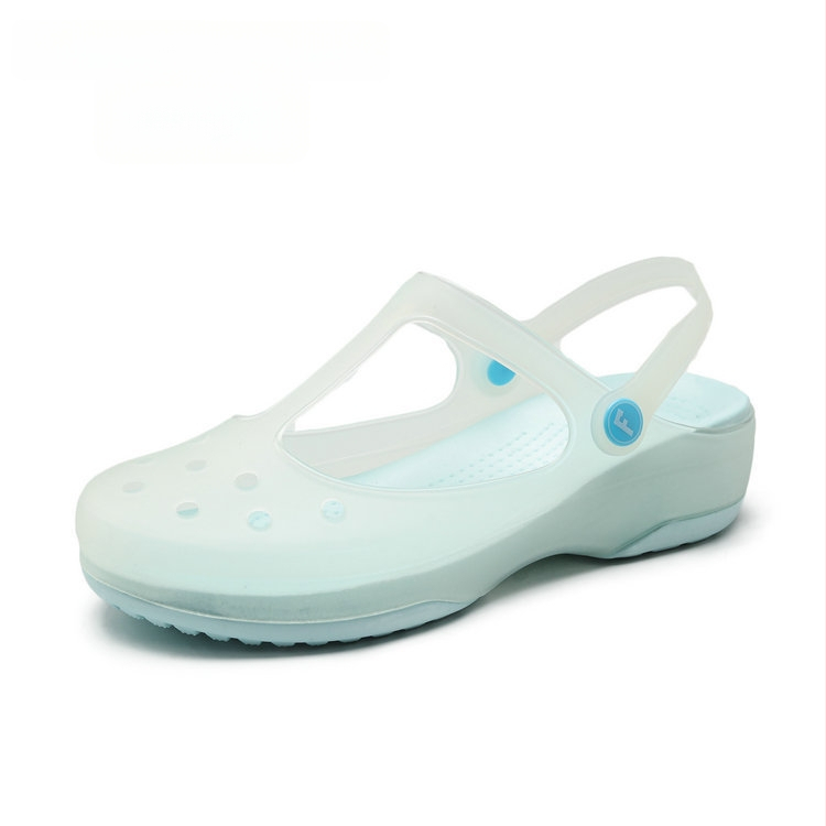 Moterų Mary Jane perforuotos avalynės su TPU viršumi, EVA padas, neslystantis, storas padas, pado storis 3,5 cm