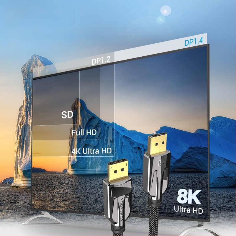 Weixun DP1.4 DisplayPort računalni monitor, 8K/4K UHD, 240/144 Hz