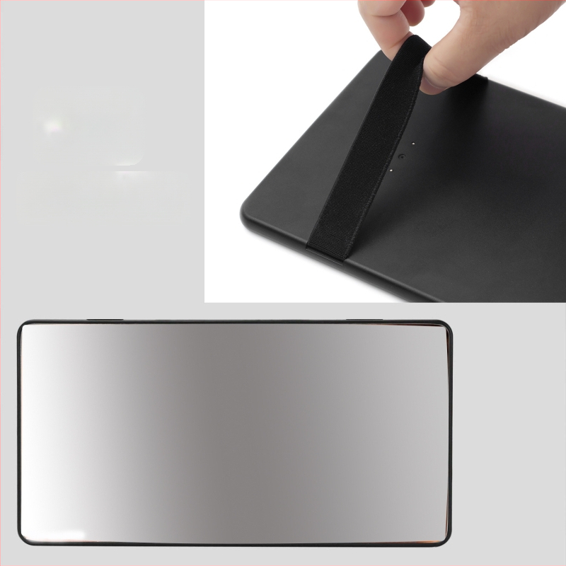 Automobilinis makiažo veidrodėlis su saulės skydeliu, HD aliuminio veidrodis, ABS rėmas, logotipo spausdinimas galima