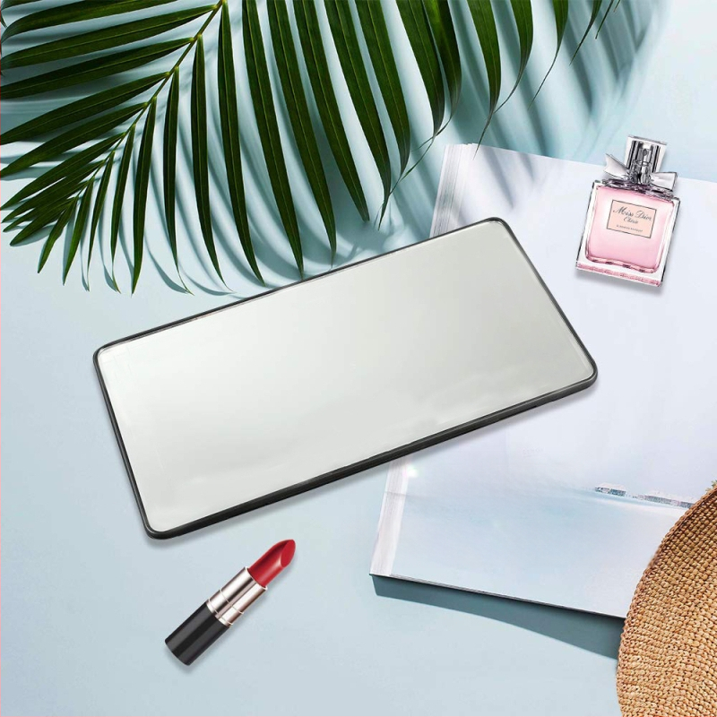 Automobilinis makiažo veidrodėlis su saulės skydeliu, HD aliuminio veidrodis, ABS rėmas, logotipo spausdinimas galima