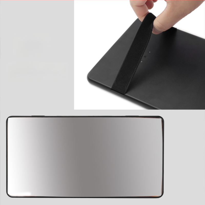 Automobilinis makiažo veidrodėlis su saulės skydeliu, HD aliuminio veidrodis, ABS rėmas, logotipo spausdinimas galima