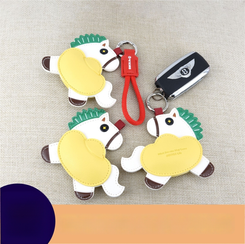 Raktų pakabukas maišui su arkliu, Zodiako arklys, PU medžiaga, naujas nacionalinis stilius
