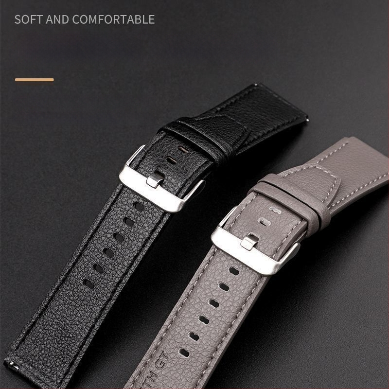 Brățară de ceas din piele naturală 22 mm pentru Huawei GT5 46 mm, Watch5, Huami GTR și Xiaomi GT2