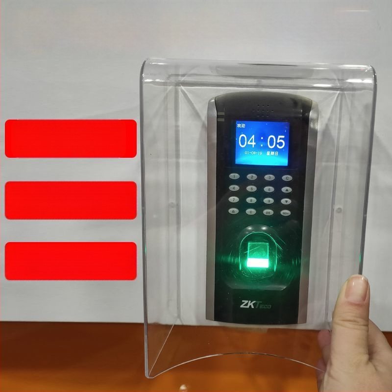 Skaidrus vandeniui atsparus dangtelis prieigos kontrolei su piršto atspaudų skaitytuvu