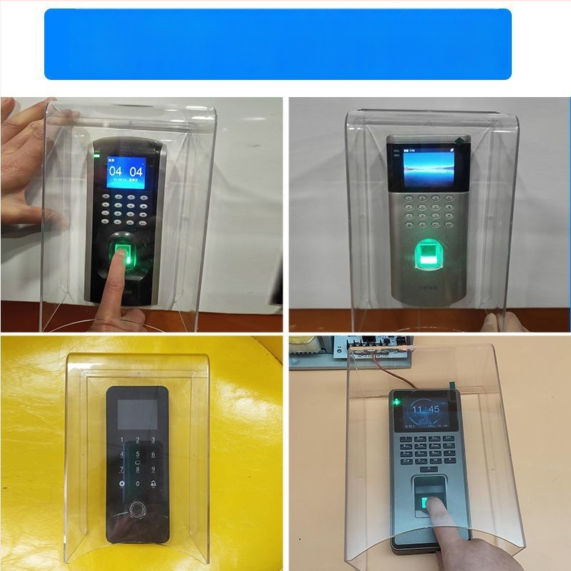 Skaidrus vandeniui atsparus dangtelis prieigos kontrolei su piršto atspaudų skaitytuvu