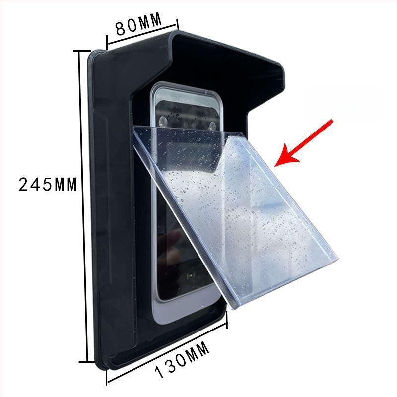 Skaidrus vandeniui atsparus dangtelis prieigos kontrolei su piršto atspaudų skaitytuvu