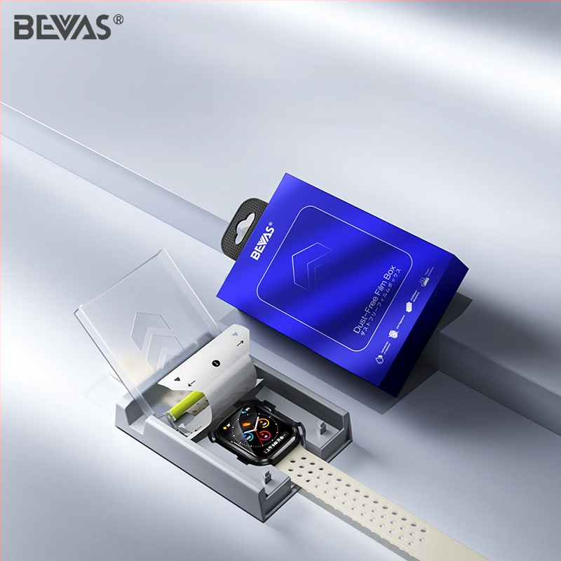 Bevas Apple Watch displeja aizsargplēvi, PET materiāls, Saderīgs ar Apple Watch (Zīmols: Bevas; Materiāls: PET; Saderība: Apple Watch)