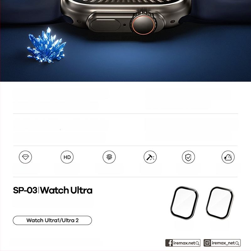 REMAX RuiLiang safīra skatloga aizsargs pulksteņiem SP-03, Mohsa cietība 9, aizsardzība pret zilajiem stariem, vakuuma pārklājums