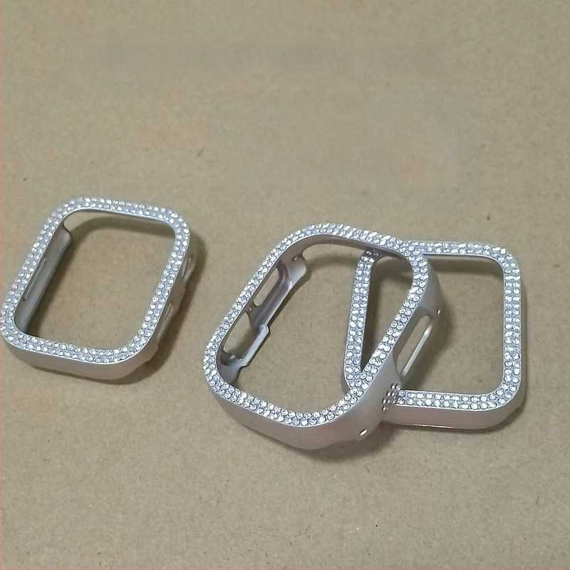 Apple Watch Series 11 dėklas — ertmė su vienu deimantu, suderinamas su S10, medžiaga PC