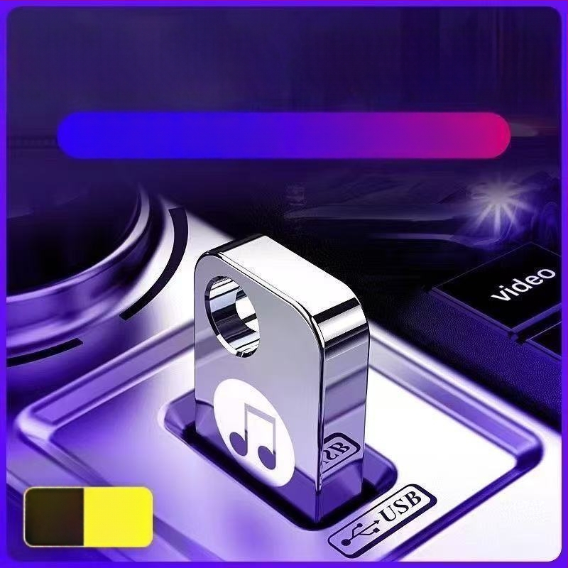 Automobilinė USB atmintinė 64GB, aliuminio lydinio korpusas, USB maitinimas, MP3/MP4 atkūrimas, be ekrano