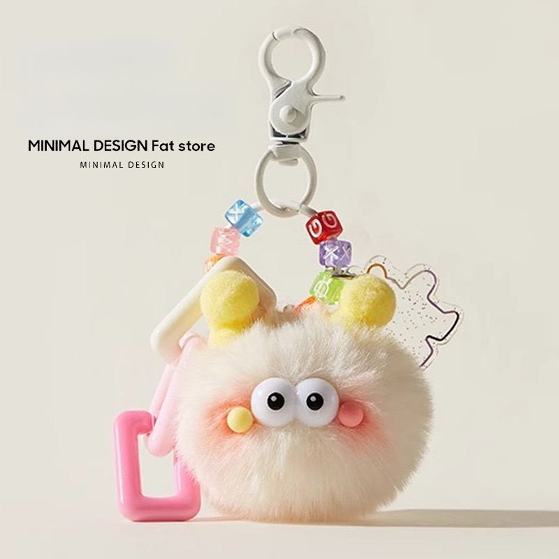 Pliušinis pakabukas maišui – karikatūrinis raštas, gaivus ir saldus stilius, mielas efektas, 2025 m. pavasaris