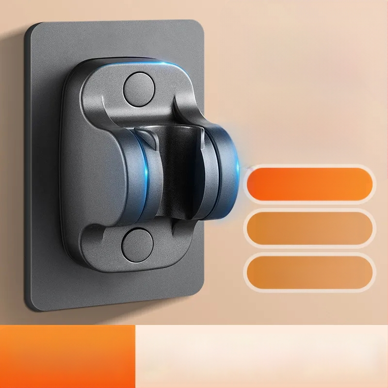 Dušo galvutės laikiklis be gręžimo – ABS medžiaga, siurbimo tvirtinimas prie sienos, šiuolaikinis minimalistinis stilius, vonios aksesuaras