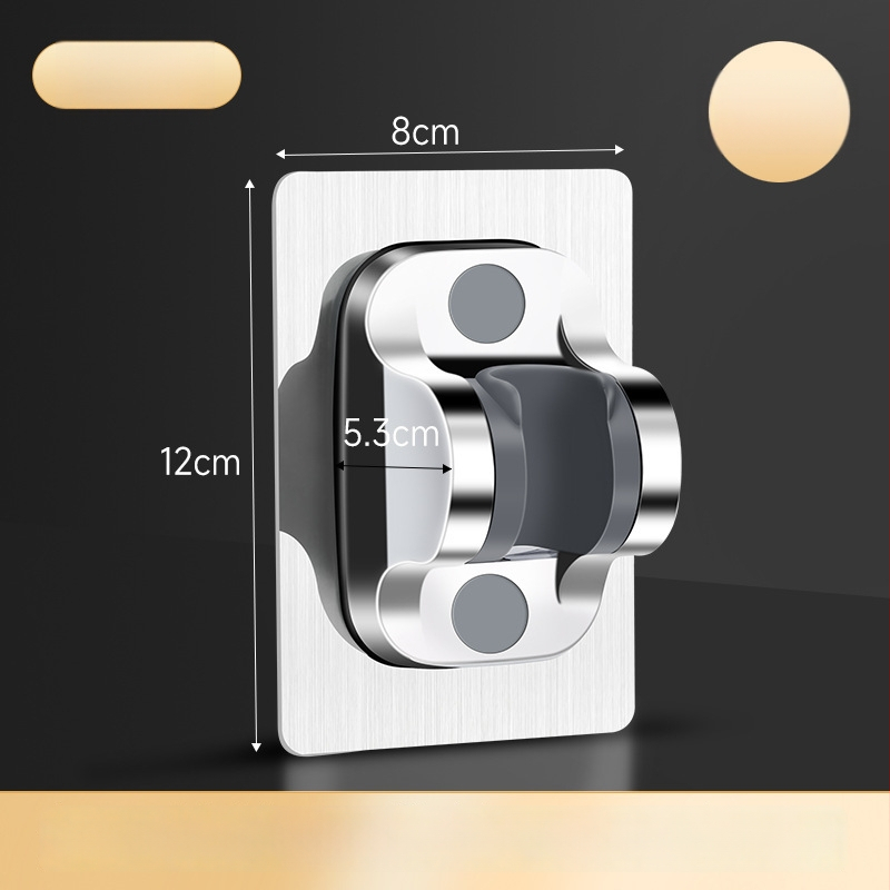 Dušo galvutės laikiklis be gręžimo – ABS medžiaga, siurbimo tvirtinimas prie sienos, šiuolaikinis minimalistinis stilius, vonios aksesuaras