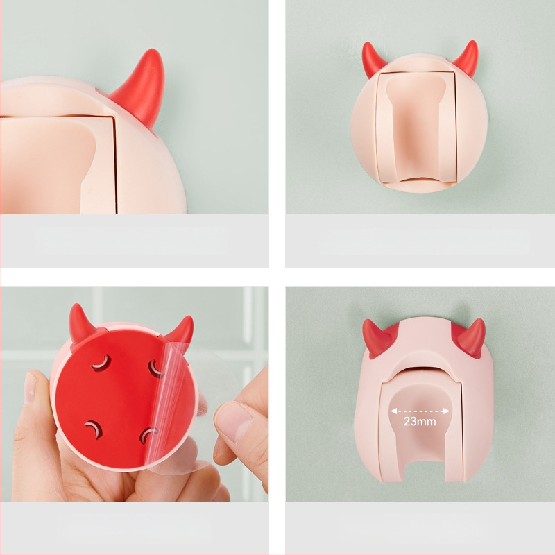 Dušo galvos laikiklis be gręžimo, su siurbimo tvirtinimu, reguliuojamas, ABS+HIPS, vonios kambariui