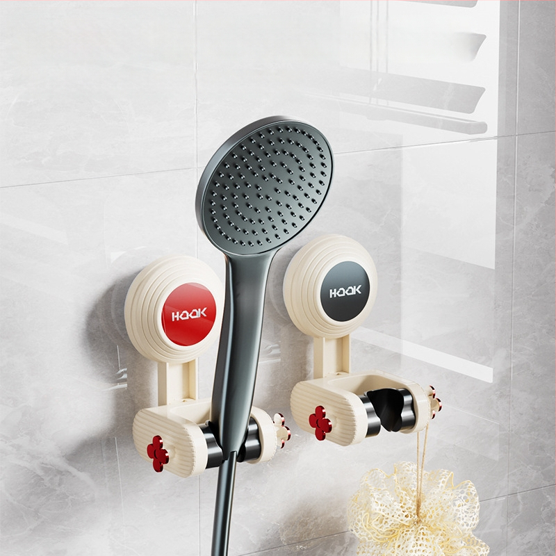 Dušo galvos laikiklis – judantis, be gręžimo (Montavimas: siurbimo prie sienos; Medžiaga: plastikas; Stilius: paprastas ir šiuolaikiškas; Kategorija: vonios lentyna)