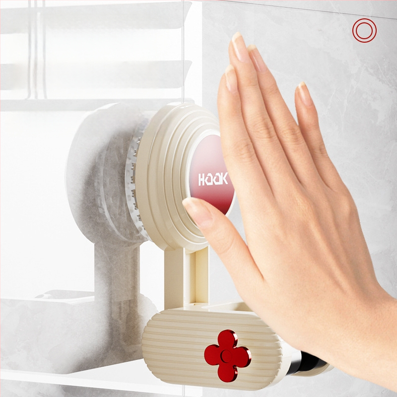 Dušo galvos laikiklis – judantis, be gręžimo (Montavimas: siurbimo prie sienos; Medžiaga: plastikas; Stilius: paprastas ir šiuolaikiškas; Kategorija: vonios lentyna)