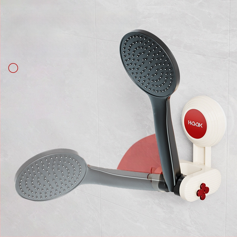 Dušo galvos laikiklis – judantis, be gręžimo (Montavimas: siurbimo prie sienos; Medžiaga: plastikas; Stilius: paprastas ir šiuolaikiškas; Kategorija: vonios lentyna)